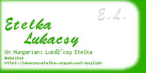 etelka lukacsy business card